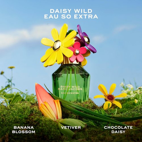 Marc Jacobs Daisy Wild Eau So Extra Eau de Parfum - Gourmand Floral Women's Fragrance with Banana, Pear Nectar, Vanilla & Amber Notes