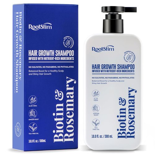 Biotin & Rosemary Shampoo - Hair Growth Formula for Thinning Hair | Sulfate-Free, 10 fl oz