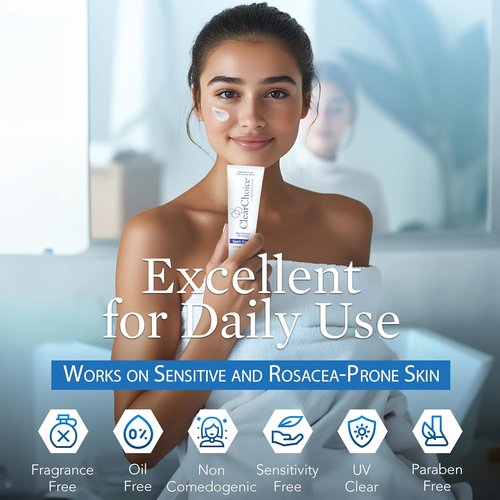 Clear Choice Sunscreen SPF 45 - Oil-Free, Reef-Safe Face Moisturizer with Zinc Oxide | 4oz