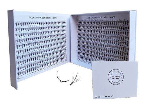 600 Wispy Premade fans 5D 0.07 Mixed Lengths 9-16mm 1000 fans Volume loose Lashes C D Curl Handmade Fan eyelash extensions Kimeyelashes promade fan (Wispy - 5D - Curl C)