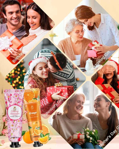OFUN 40 Pack Hand Cream Gift Set for Women Mini Lotion Travel Size for Dry Cracked Hand Plant Fragrance Hand Care Moisturizing Cream for Christmas Mother's Day Valentine's Day (40 Pack)