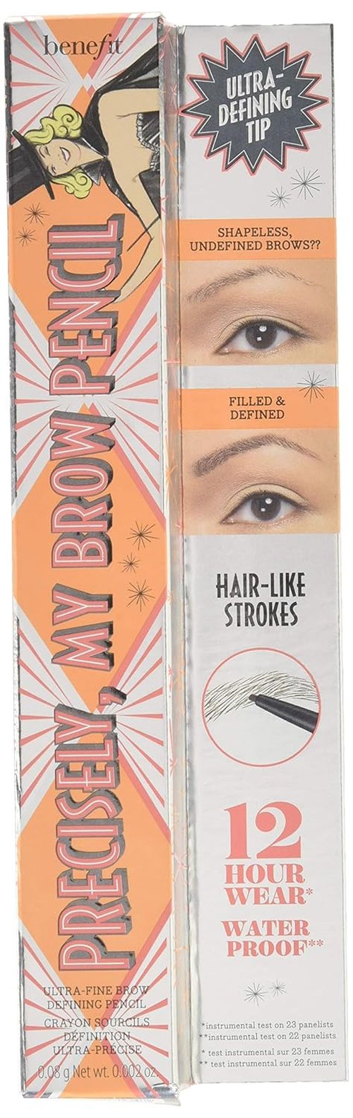 Benefit Precisely My Brow Pencil - Ultra-Fine Brow Defining Pencil, Deep #5, 0.08g/0.002oz