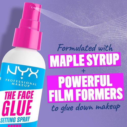 NYX Professional Makeup Face Glue Setting Spray - Waterproof & Transfer-Resistant, 24HR Hold