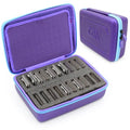 CASEMATIX Clipper Blade Holder For 20 Blades, Hair Clipper Guard Case For Barbers and Stylist Compatible with Andis, Oster, Wahl, Detachable Clippers Metal Guards, Clipper Blade Storage Case
