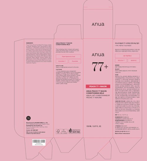 ANUA Peach Niacin Conditioning Lotion, Face Moisturizer with Vitamin B12, Ceramide, Panthenol, Hyaluronic Acid, Lightweight, Korean Skin Care for Glass Skin (150ml, 5.07 fl.oz.)