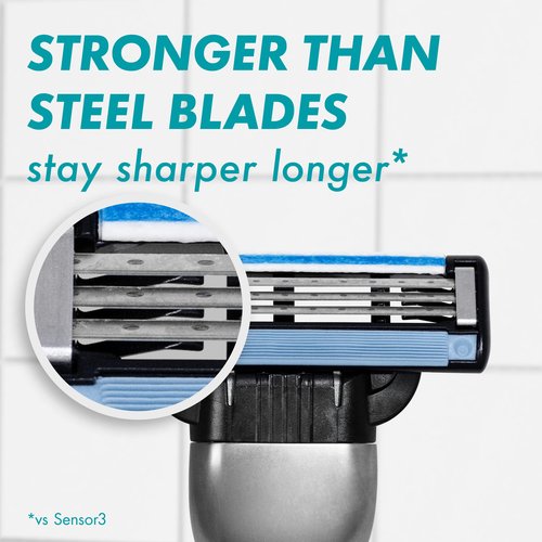 Gillette Mach3 Razor Refills for Men, 4 Razor Blade Refills