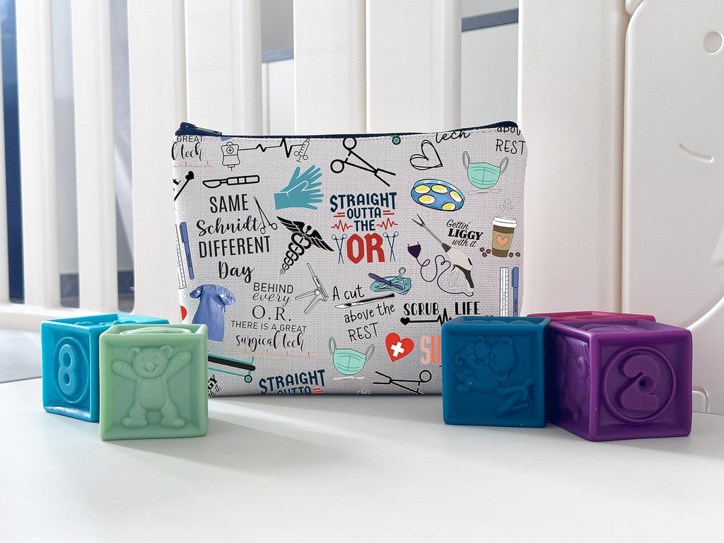 WCGXKO Surgical Tech Merch National Surgical Technologists Week Surgical Canvas Makeup Bag