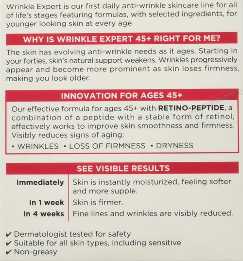 L'Oreal Paris Wrinkle Expert 45+ Anti-Aging Face Moisturizer - Non-Greasy, Retino-Peptide Formula, 1.7 fl. oz.