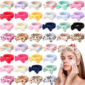 Giegxin 48 Pieces Spa Headband Bulk Bow Hair Band Facial Makeup Headbands Fluffy Plush Headband for Women Girls Washing Face Spa Sleepover Party Supplies(Cute Pattern)