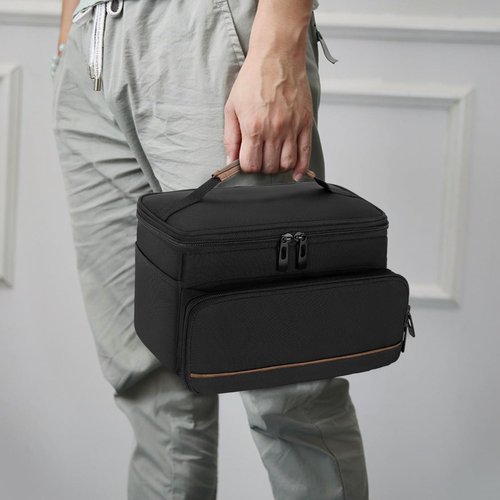 CURMIO Barber Bag for Hair Clippers, Men Trimmer Travel Case Compatible with Andis/Hatteker/Oster Hair Clipper and Hair Cutting Tools, Bag Only