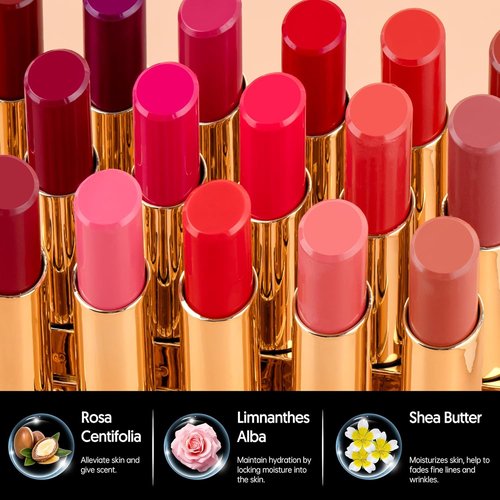 MAKI YIKA Moisture Lipstick - Hydrating Nude Pink Lip Balm for Dry Lips | Juicy Finish, MA073 Bare Soul