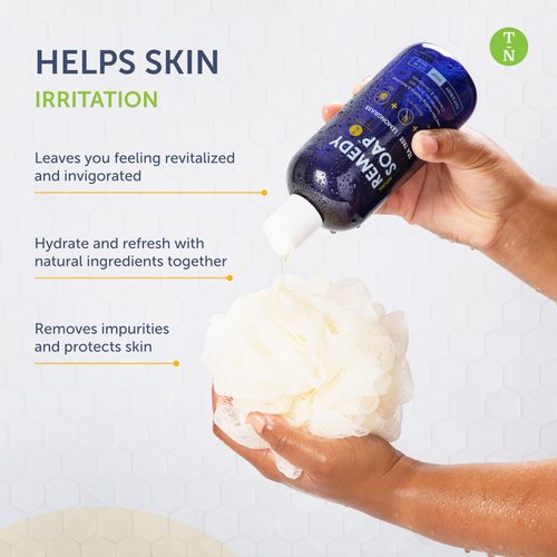 Truremedy Naturals Tea Tree Oil & Lemongrass Body Wash – 12 oz Natural Antifungal Shower Gel for Skin Irritations – Organic Oils, No Sulfates – Refreshing, Moisturizing Soap for Men & Women