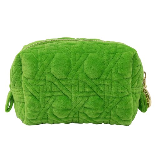 Lilly Pulitzer Gold Quilted Zipper Pouches, Cute Cosmetic Case for Women, Travel Toiletry Bag, Small Pouch Bag for Supplies, Set of 2, Makeup or Toiletries (Peninsula Green)
