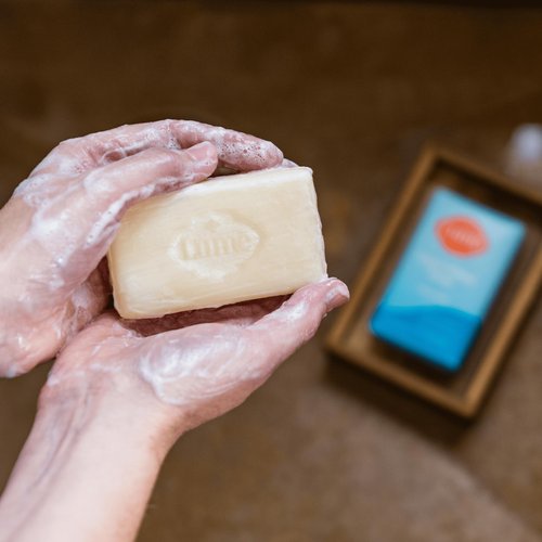 Lume Whole Body Deodorant And Soap - 2.6 Ounce Smooth Solid Stick With 72 Hour Odor Control (Pack of 2) and 5 Ounce Triple Milled Soap (Pack of 2) - Aluminum and Baking Soda Free (Unscented)