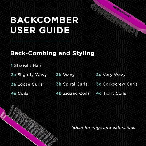 Denman Dressing Out Brush - Professional Styling Tool for Smooth, Sleek Hair | Ideal for All Hair Types