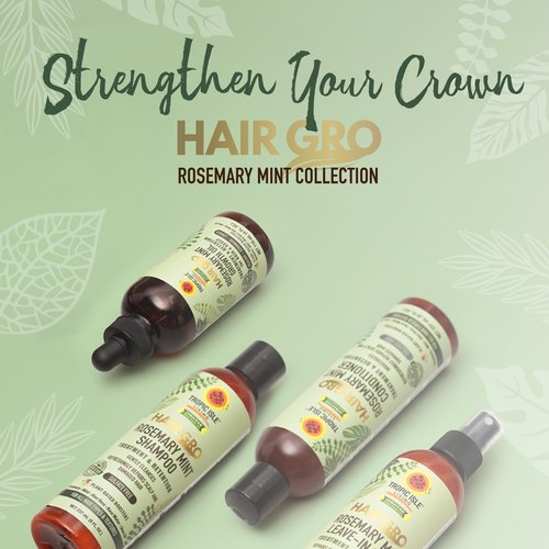 Tropic Isle Living Rosemary Mint Leave-In Conditioner 8oz/ 237ml - Detangles, Moisturizes, Repairs Scalp and Damaged Hair with Natural Formula, Suitable for All Hair Types, Cruelty-Free