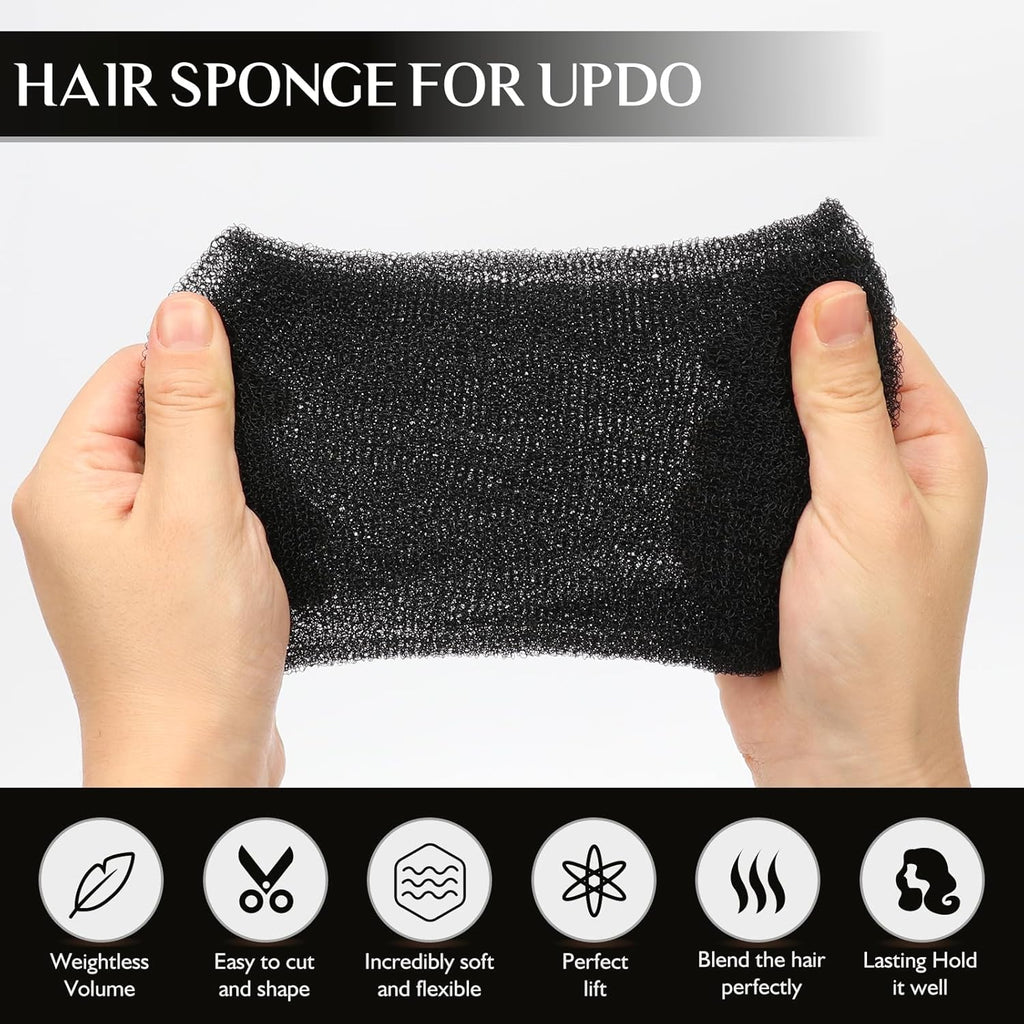 YGQQOY Hair Filler - Hair Padding & Hairpins for Stunning Updos | Black Volume Tool