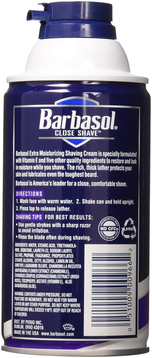 Barbasol Extra Moisturizing With Vitamin E Shaving Cream, 10 oz., 2 Piece