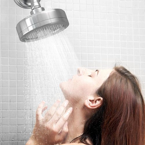 AquaHomeGroup - Chrome Filtered Shower Head with 2 Replacement Cartridges | Enhance Water Quality