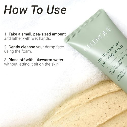 CELDYQUE Gentle Cleanser - Purifying AHA BHA PHA Exfoliating Face Wash for Sensitive Skin | 5.07 fl oz