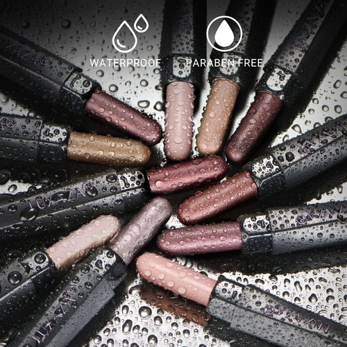 Skiennix Eyeshadow Stick - Shimmering Champagne Pink Metallic Cream Pencil | Smudge-Proof & Waterproof, 10PCS Set