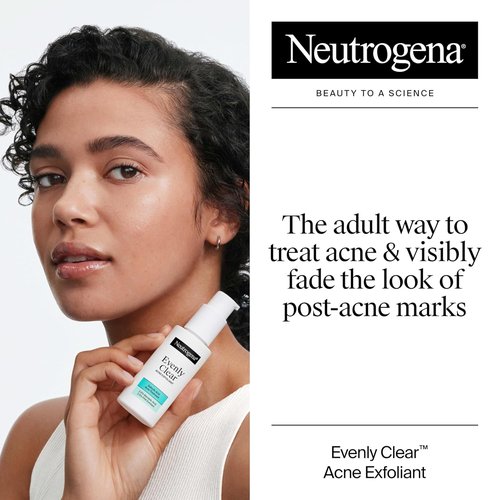 Neutrogena Evenly Clear Acne Exfoliant - Multi-Acid Treatment Serum with Salicylic & Mandelic Acid | 1 fl. oz