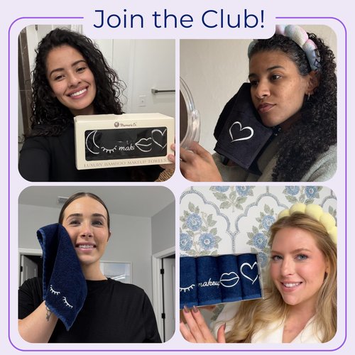 Marmaris Co. Luxury Makeup Washcloths for Face, 5-Pack Makeup Towels Face Washcloth, Viscose from Bamboo & Cotton