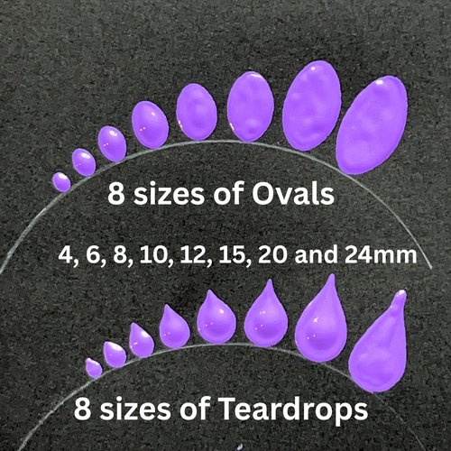 Oval Dotting Tools - Teardrop Dotting Tools - Happy Dotting Company - 8 Double-Ended Set for dot Mandala Painting - Oval Shaped Tools - Teardrop Shaped Tools - dot Painting