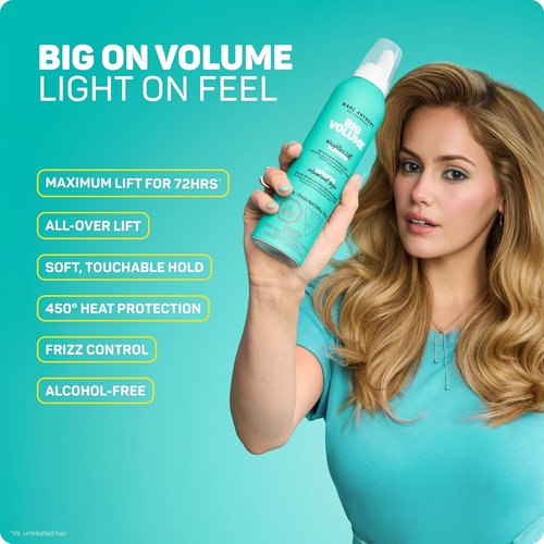 Marc Anthony Big Volume Hair Mousse - Lightweight Volumizing Styler for Fine Hair | Frizz-Free & Sulfate-Free
