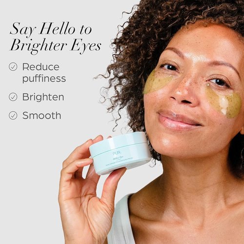 PÜR MINERALS Hydrogel Under Eye Patches - Hydrate & Brighten with Hemp Seed Oil | 30 Pairs