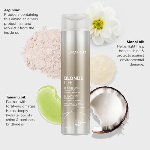 Joico Blonde Life Brightening Shampoo - Sulfate Free Formula for Softness & Smoothness | With Monoi & Tamanu Oil