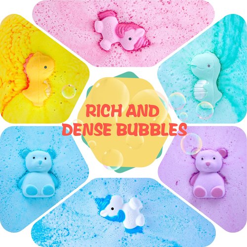 Perjoy Bath Bombs for Kids, Organic Bubble Bath Kids Bath Bombs for Girls & Boys, Valentine Easter Christmas Basket Stuffers, Teen Girl Gifts Trendy Stuff, Party Favors