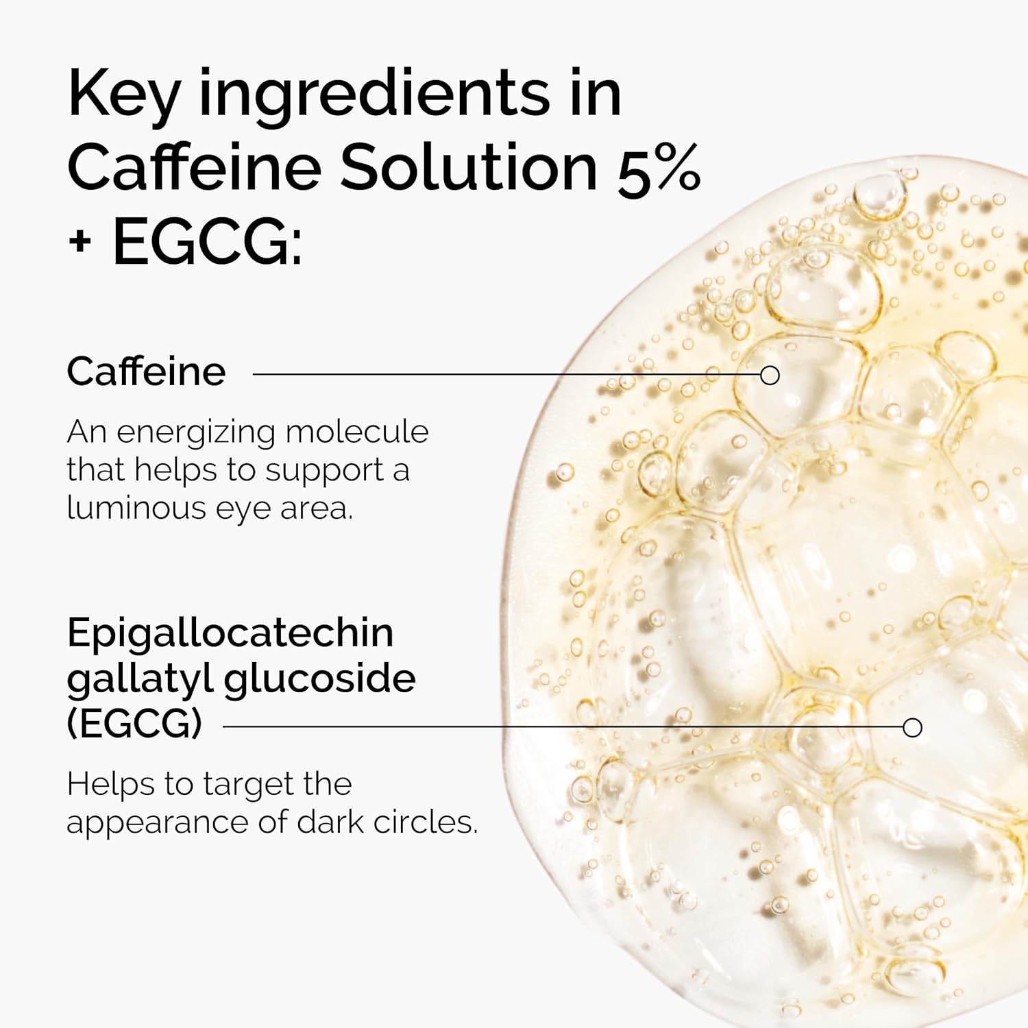 The Ordinary Caffeine Solution 5% + EGCG - Depuffing Eye Serum for Dark Circles & Tired Eyes