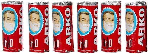Arko Men Face Shaving Soap Stick, Sensitive skin shave cream, White, ( Pack Of 12 )