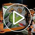 Halloween Trunk or Treat Inflatable Car Decor - Triceratops Theme with LED Lights - Outdoor Party Accessory