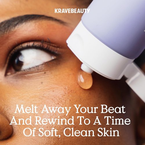 KraveBeauty Makeup Re-wined Cleansing Oil - Fragrance-Free Jelly Oil Cleanser for Waterproof Makeup Removal | 100 mL