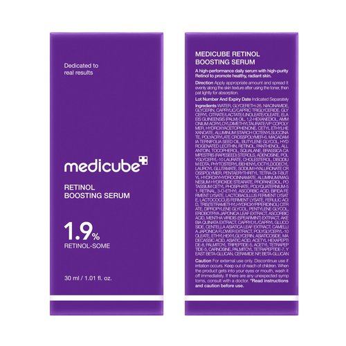 medicube Retinol Boosting Serum | Intensive Firming, Hydration & Plumping Care with Retinol, Peptides & Vitamins | Pore-Refining, Smooth Radiant Skin | Korean Skincare, 1.01 fl. oz