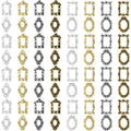 Mxxipp 80pcs Frame Charms for Women, Gothic Photo Frame Art Charms, 3D Metal Nail Accessories for DIY Manicure Sunglasses Scrapbook Bookmarks - Gold, Silver, Retro Gold & Retro Silver