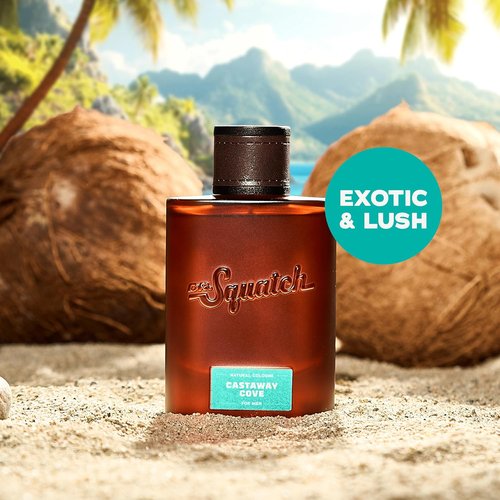 Dr. Squatch Natural Cologne for Men - Coconut Castaway Inspired Bergamot, Lavender & Vanilla | 1.7 fl oz