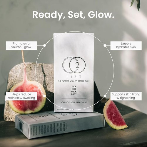 CO2Lift Carboxy Gel Treatment - 2-Pack Lifting Facial Masks for Puffy Eyes, Wrinkles & Dark Circles