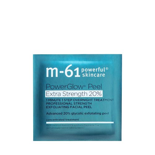 M-61 PowerGlow Peel - Extra Strength 20% Glycolic Acid Facial Peel | Intense Overnight Resurfacing Treatment | USA Made