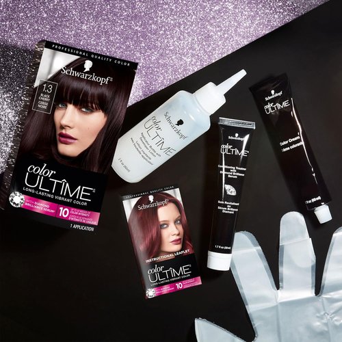Schwarzkopf Color Ultime Hair Dye - Permanent Intense Black Cherry, Fade-Resistant, All Hair Textures