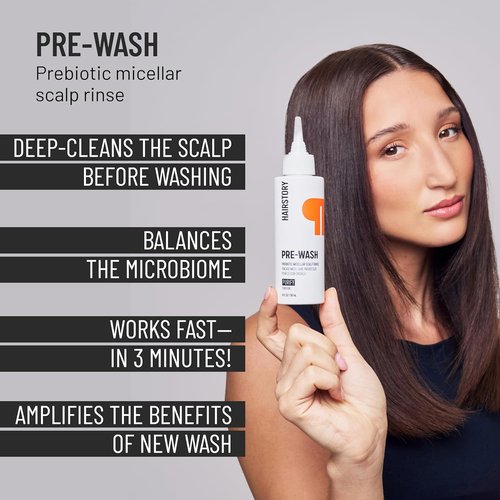 Hairstory New Wash Cleansing Cream & Scalp Brush Duo - Purifying Rinse for All Hair Types