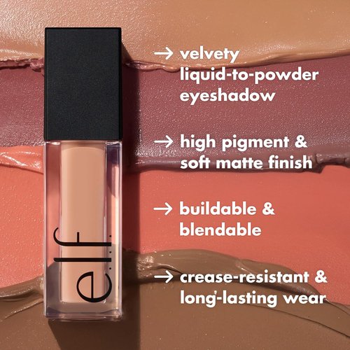 e.l.f. Liquid Velvet Eyeshadow - Crease-Resistant Liquid-to-Powder Formula for Soft-Matte Finish | Vegan, Cable Knit