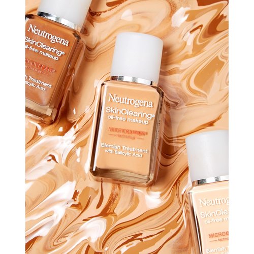 Neutrogena SkinClearing Liquid Foundation - Oil-Free Acne Control with 0.5% Salicylic Acid | Classic Ivory, 1 fl. oz