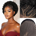 PROTEA Afro Braids Wigs, Hand Braided Synthetic Lace Front Box Braided with Baby Hair for Women, Lace Frontal Wigs for Women, 10 Inch #1B
