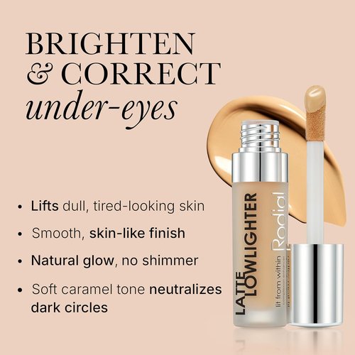 Rodial Latte Lowlighter - Hydrating Liquid Under Eye Brightener with Hyaluronic Acid & Vitamin E, 0.1 fl oz