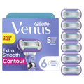 Gillette Venus Deluxe Smooth Swirl Womens Razor Blade Refills, 6 Count, Moisture Ribbon to Protect Against Irritation, Holiday Gifts for Women