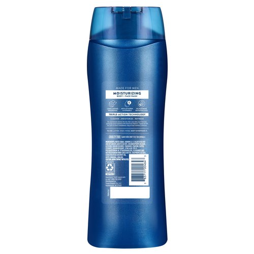 Suave Men Ultra Moisturizing Body & Face Wash, Shea & Sandlwood Scent, No Parabens, No Phtahaltes, 18 Oz Pack of 6