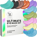 BLOOMORA Variety Box Under Eye Patches for Puffy Eyes and Dark Circles(30 PAIRS), Collagen & Hyaluronic Acid Gel Masks for Hydration, Anti Wrinkle Patches, Bridesmaid Gifts, Bachelorette Party Favors